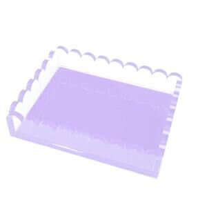 NEW TARA WILSON DESIGNS acrylic scallop tray in lavender